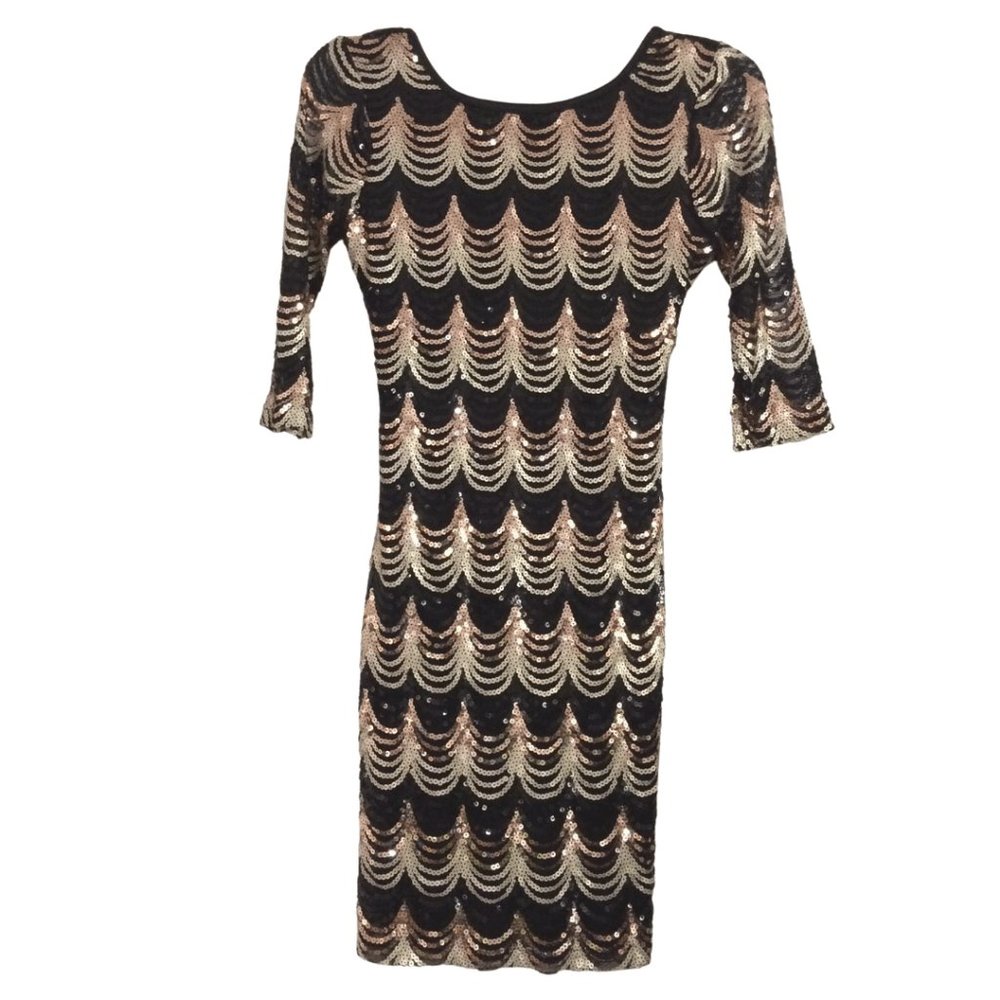 Crystal Doll Sequined Bodycon Dress Juniors Large